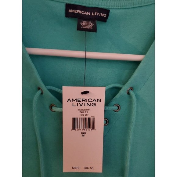American Living Blue Top NWT - Picture 3 of 3